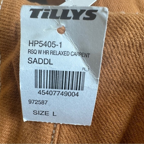 NWT RSQ Relaxed Carpenter Pants Womens L Brown High Rise Straight Streetwear - Picture 7 of 7